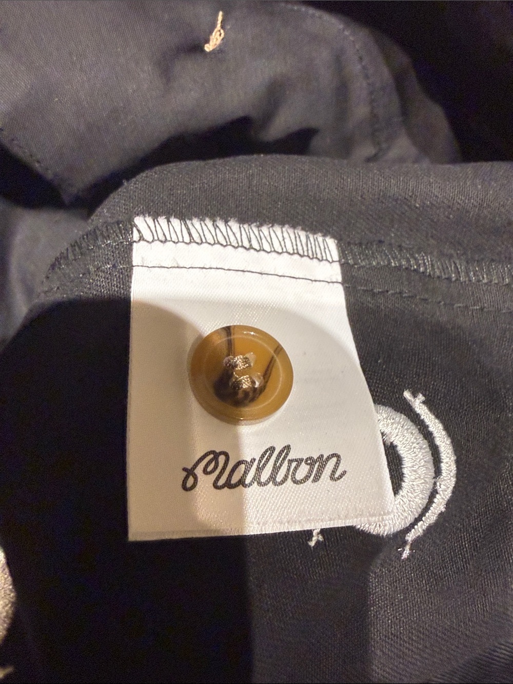 Men's Black Flat Front Shorts with White Spiral Print - Picture 6 of 8